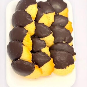 Bandeja de masita de vainilla y chocolate